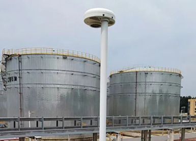 舟山某油污處理公司油庫(kù)區(qū)使用雷電預(yù)警系統(tǒng)-保障了財(cái)產(chǎn) 作業(yè)安全【杭州易造】 舟山某油污處理公司油庫(kù)區(qū)使用雷電預(yù)警系統(tǒng)-保障了財(cái)產(chǎn) 作業(yè)安全【杭州易造】