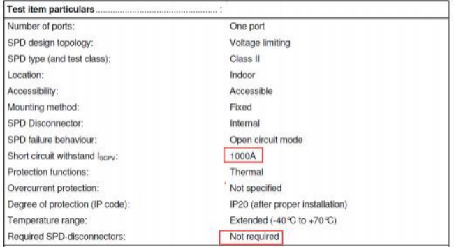 光伏直流SPD—TUV測(cè)試報(bào)告截圖 光伏直流SPD—TUV測(cè)試報(bào)告截圖